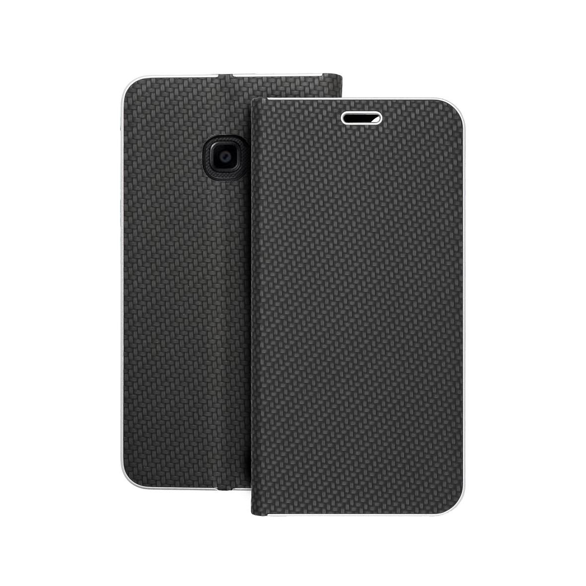 Etui z klapką na Samsung Xcover 4 Luna Book Carbon czarne