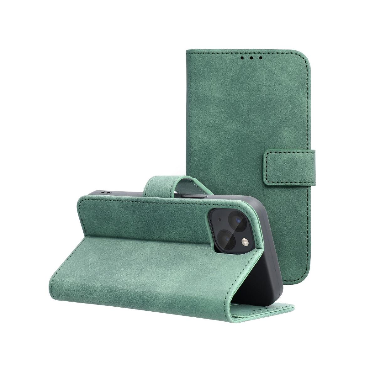 Etui z klapką na iPhone 13 MINI Tender Book zielone