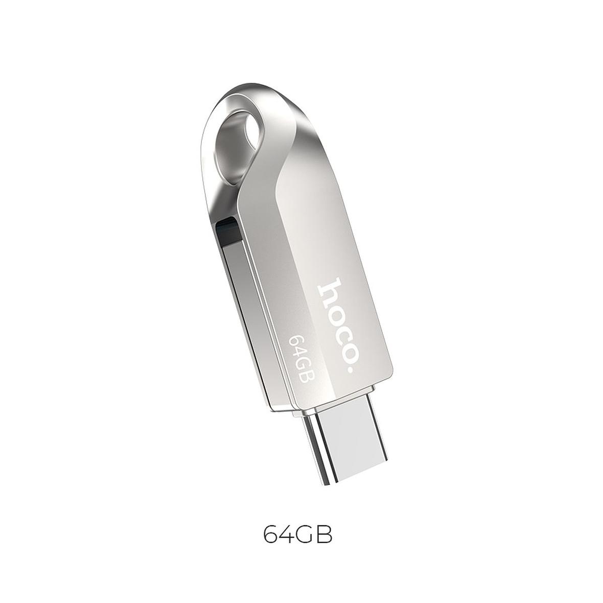 Pendrive 64GB USB 3.0 (USB A + USB C) Hoco UD8 nikiel