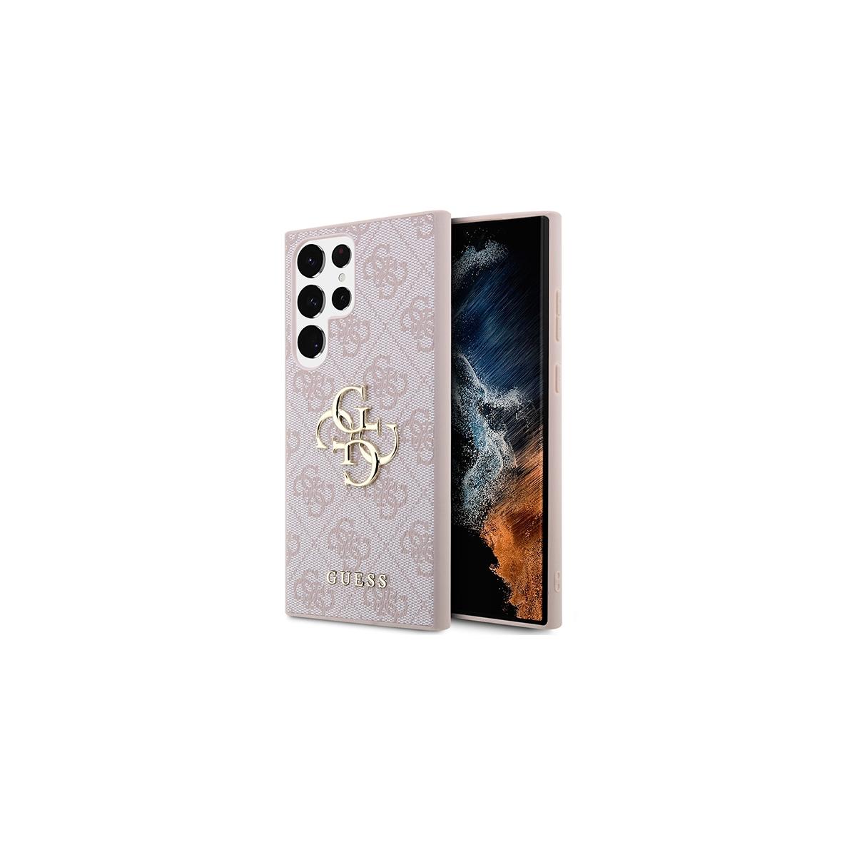 GUESS futerał do SAMSUNG S24 Ultra GUHCS24L4GMGPI (Leather 4G Metal Logo) różowy