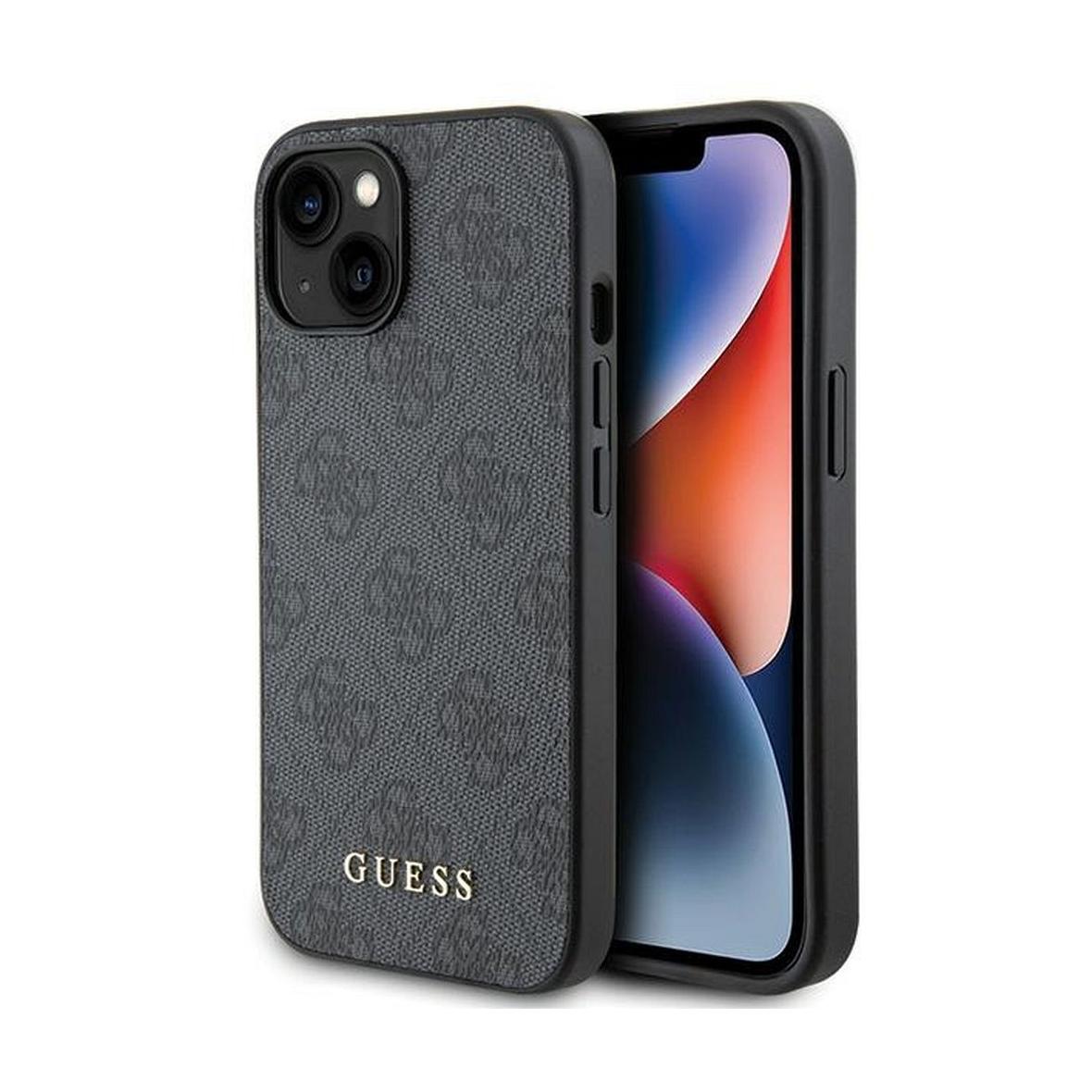 GUESS futerał do IPHONE 15 GUHCP15SG4GFGR (4G Metal Logo) szary