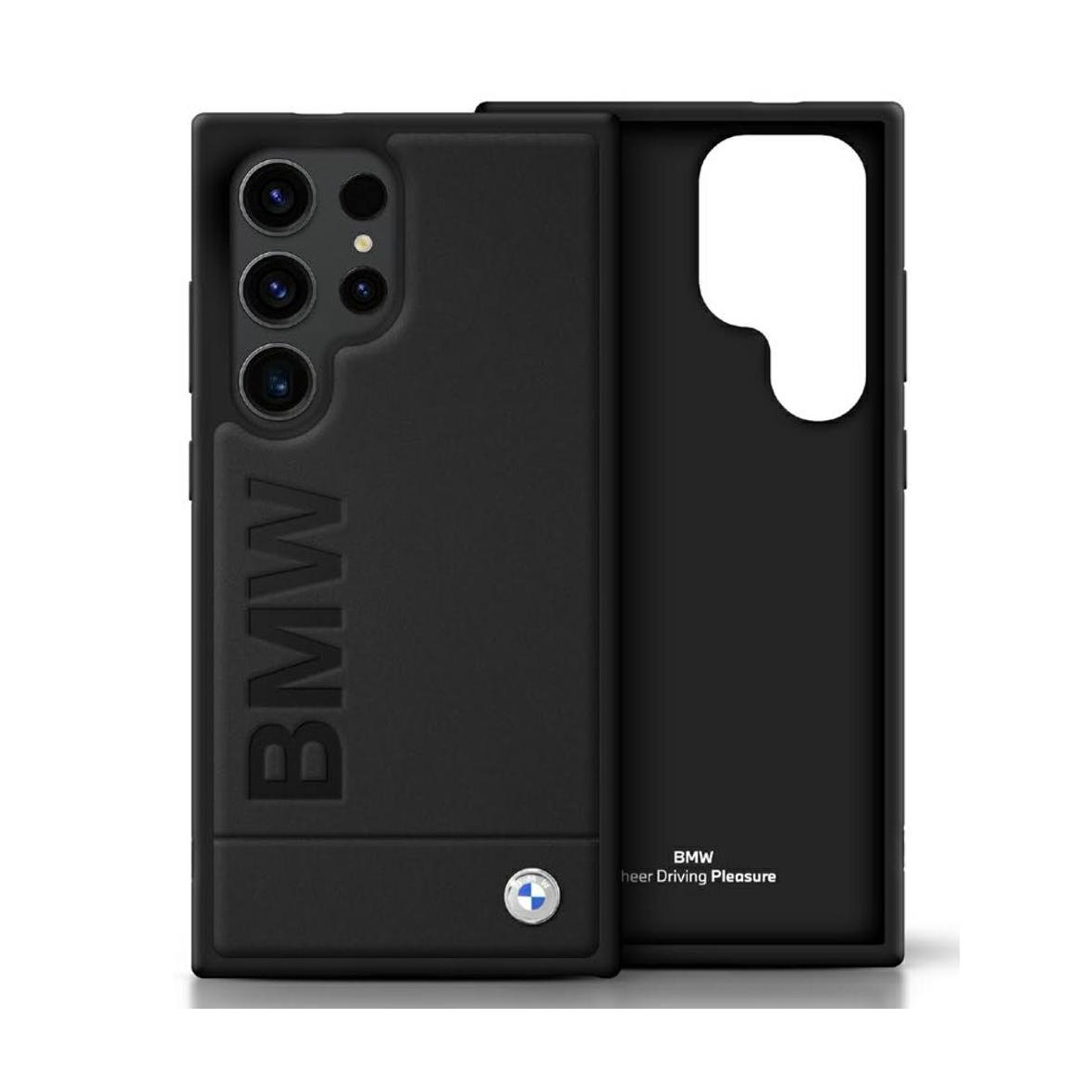 BMW futerał do SAMSUNG S25 Ultra BMHCS25LSLLBK (Sign Leather Hot Stamp Logo) black