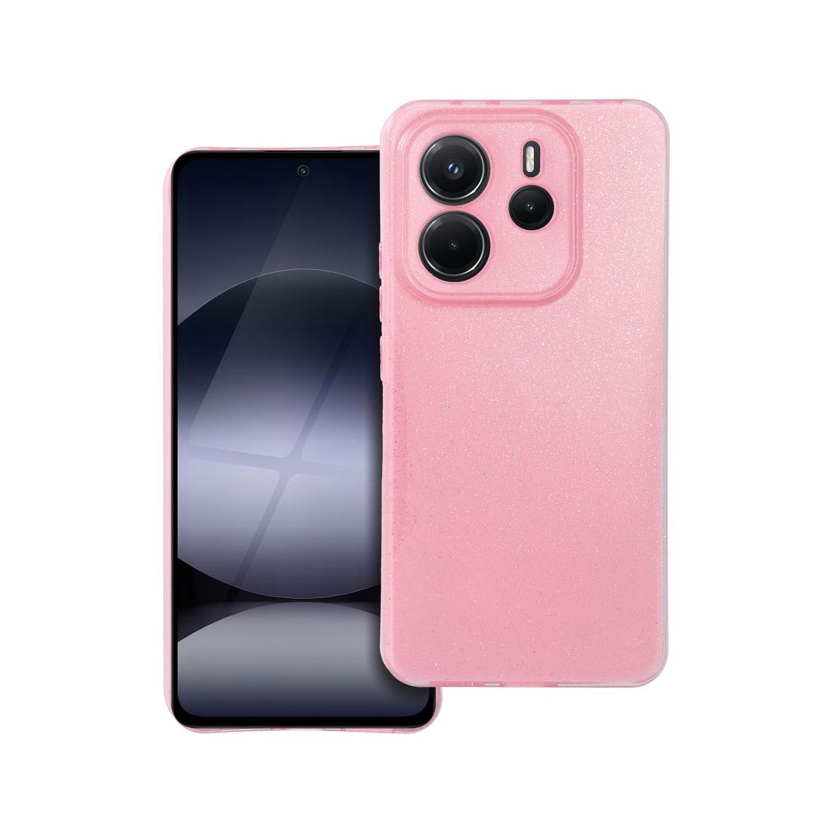 Futerał do Xiaomi Redmi Note 14 4G (GLOBAL - 164,84mm x 78,15mm x 8,16mm) Clear Case 2 mm Blink) różowy