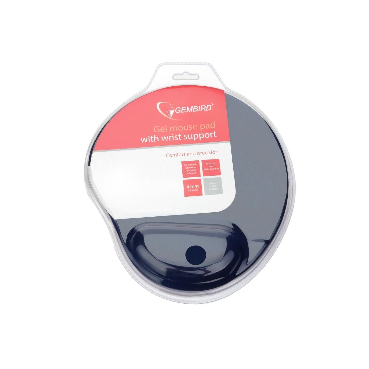 Podkładka ergonomiczna pod nadgarstek pod mysz MP-GEL-BLUE 260x220 niebieska
