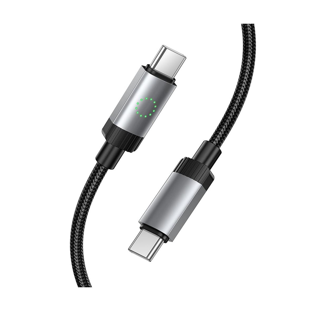 Kabel USB C do USB C Hoco 3A 60W 1 m X117 czarny