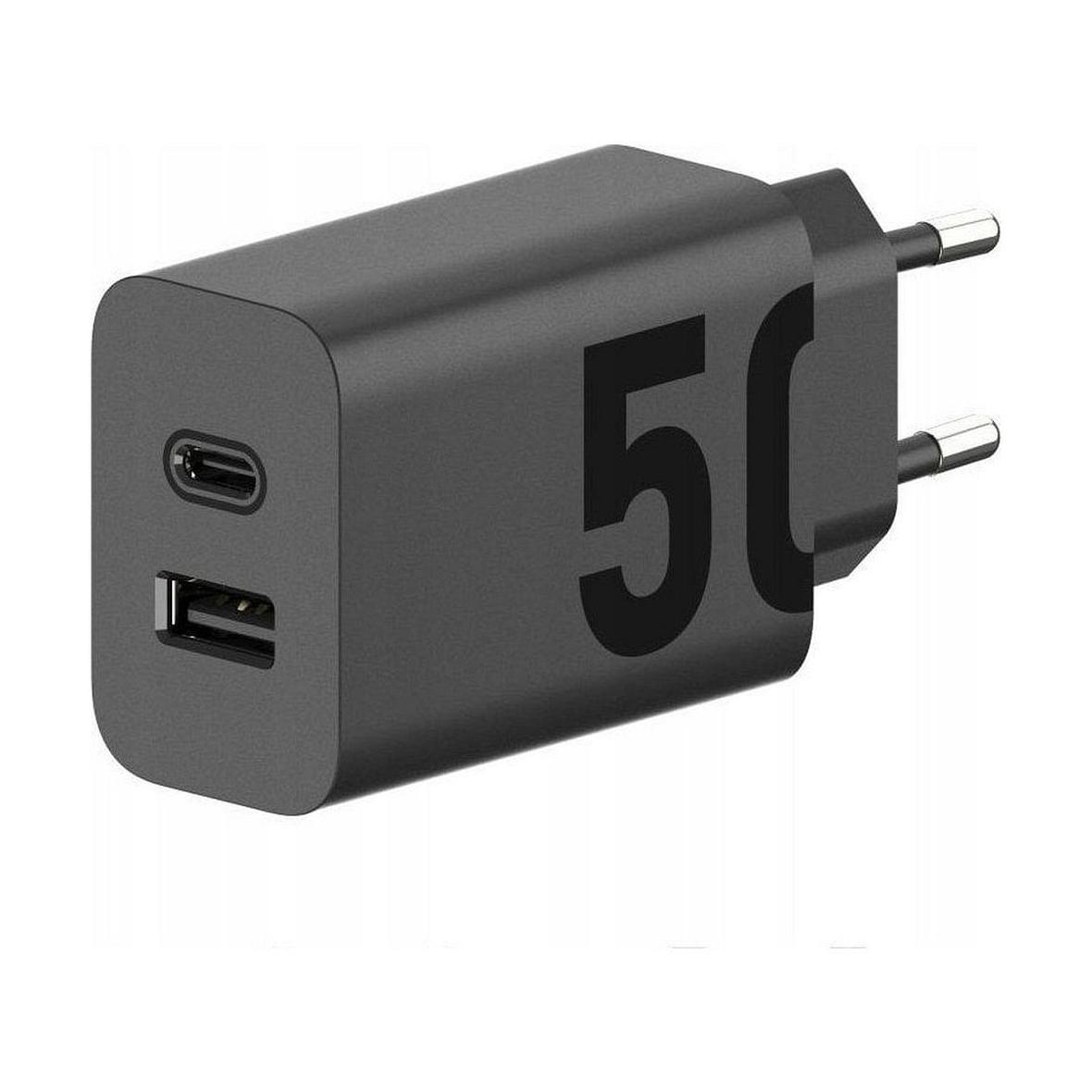 MOTOROLA oryginalna ładowarka sieciowa Typ C + USB A 50W MC502/509 czarna bulk