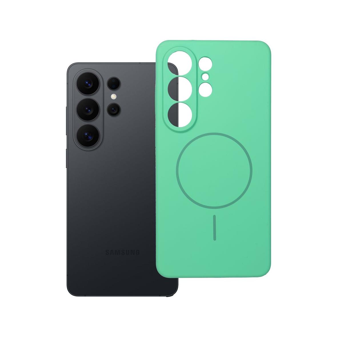 Futerał do Samsung S26 ULTRA Silicone 2mm zgodny z MagSafe miętowy