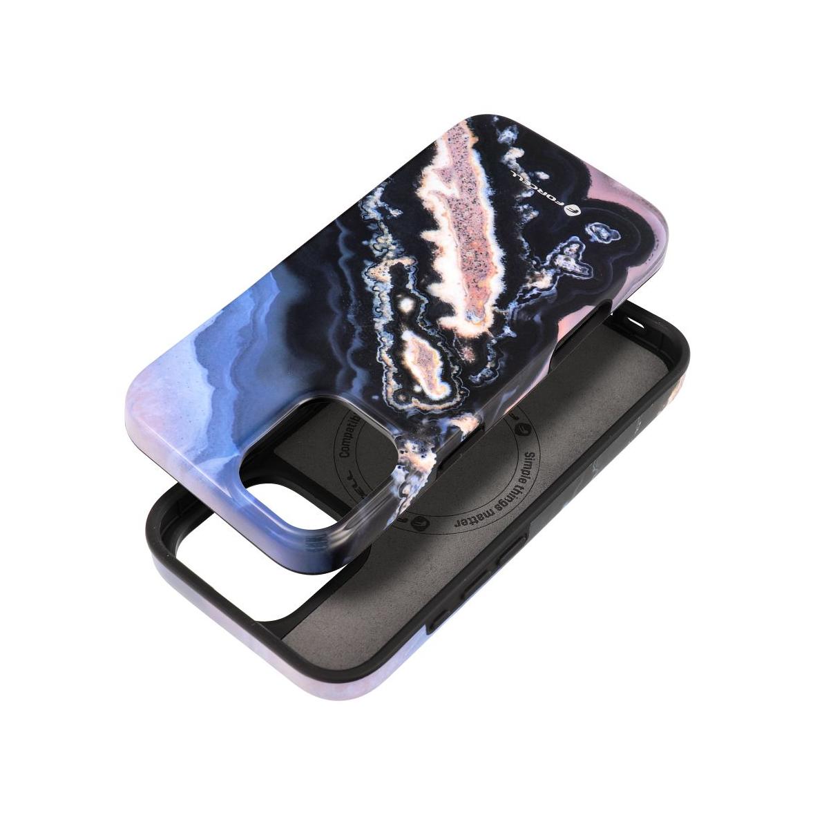 Etui na iPhone 16 PLUS Forcell F-Protect Mirage zgodny z MagSafe Military Drop-Test gold island