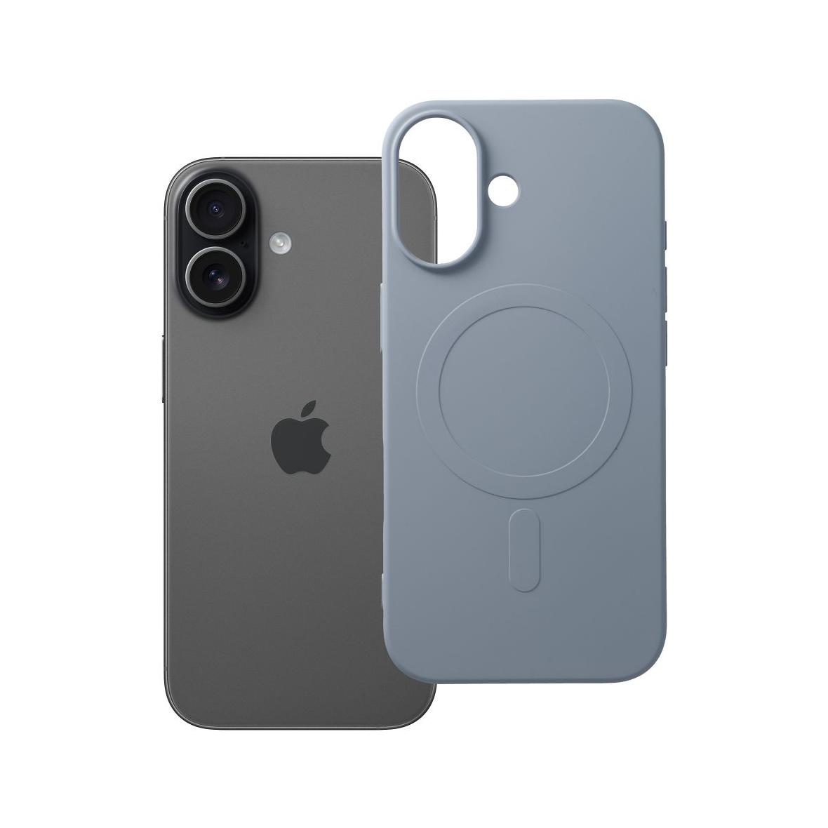 Futerał do iPhone 17 Silicone Mag Cover zgodny z MagSafe (big hole) jasnoniebieski