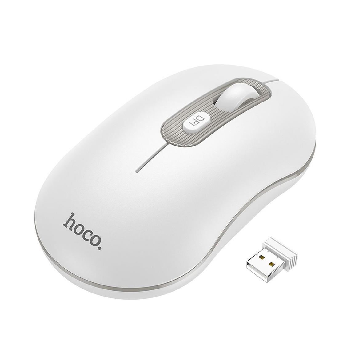 Myszka bezprzewodowa Hoco 2,4G 1600 dpi GM21 biała