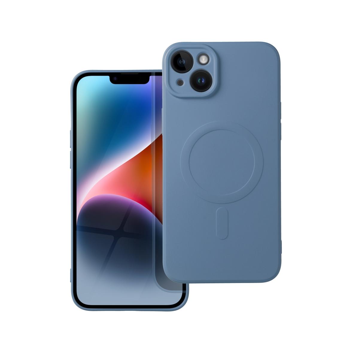 Futerał do iPhone 14 PLUS Silicone Mag Cover zgodny z MagSafe niebieski