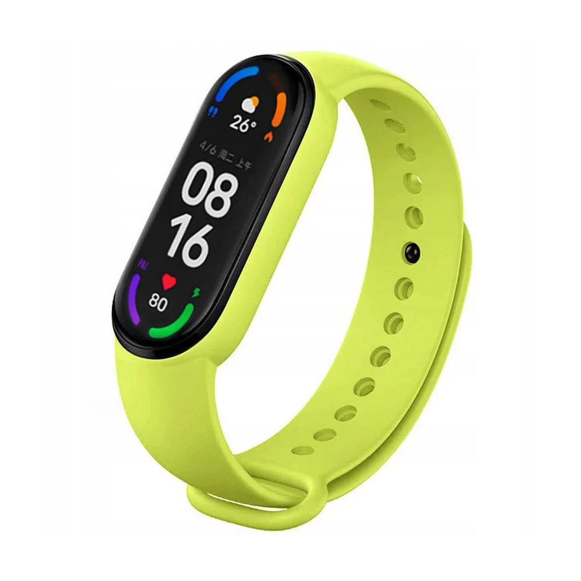 Pasek silikonowy do XIAOMI Mi Band 5 / 6 / 7 zielony (05)