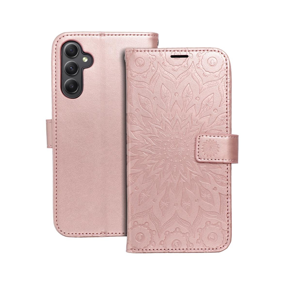 Etui z klapką na Samsung A34 5G Mezzo Book mandala złoto-różowe