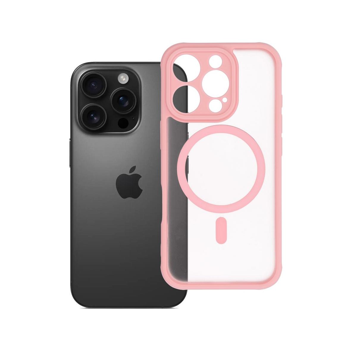 Futerał do iPhone 16 PRO Full Matte Mag Cover zgodny z MagSafe jasnoróżowy