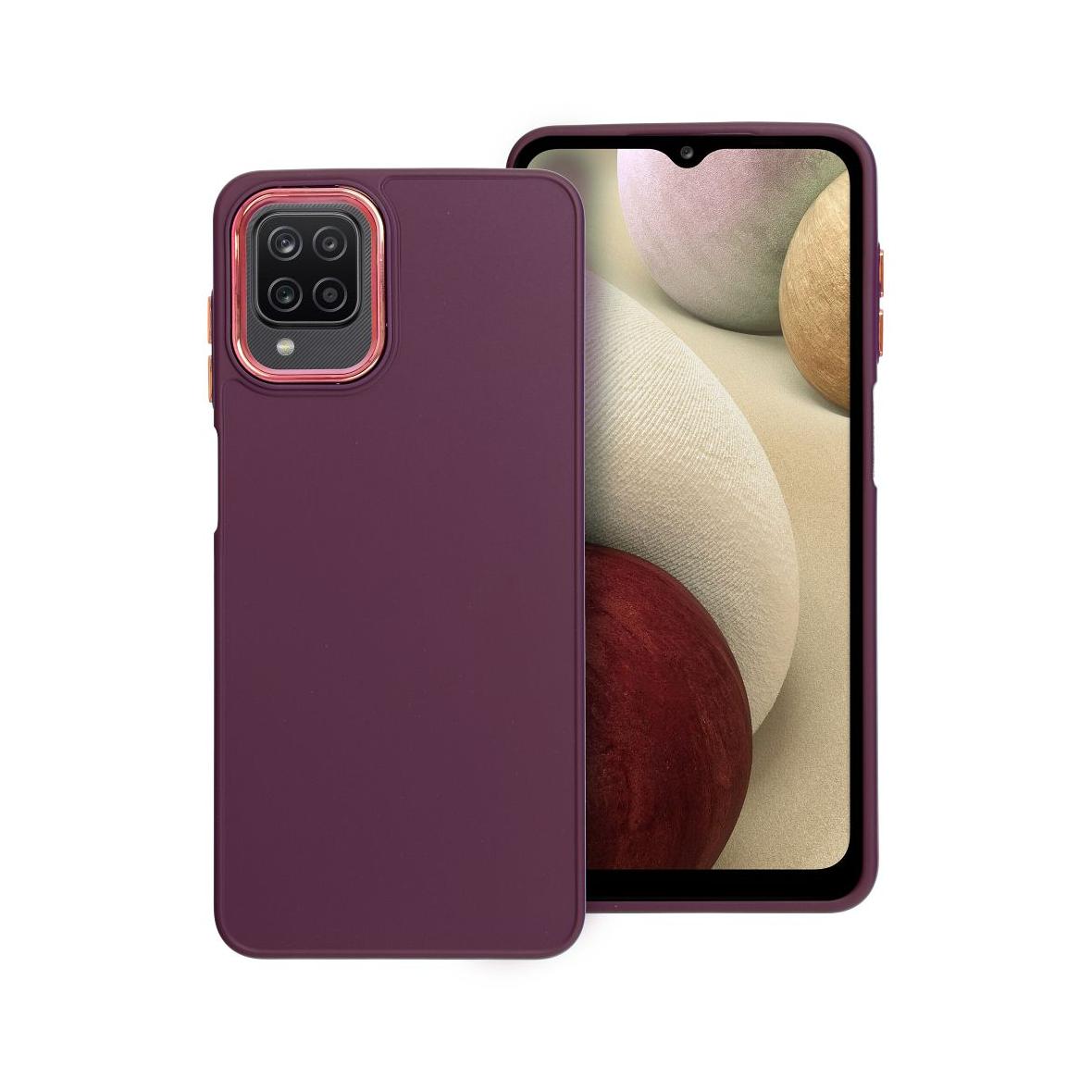 Futerał do Samsung A12 / M12 Frame fioletowy