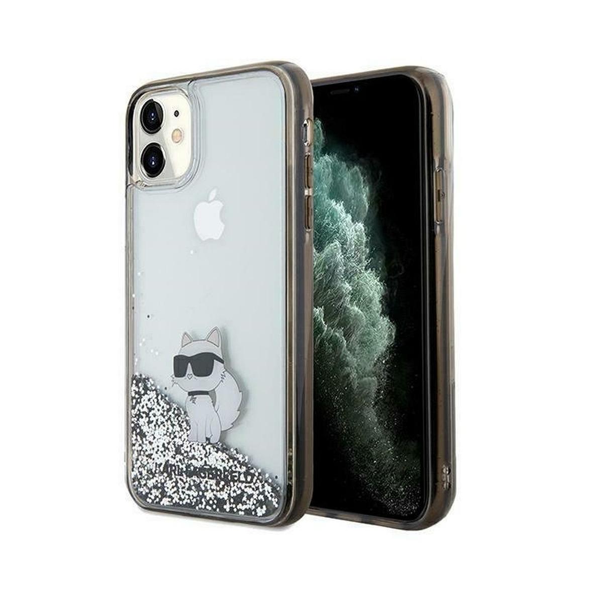 KARL LAGERFELD futerał do IPHONE 11 KLHCN61LKCNSK (Liquid Glitter C) transparentny