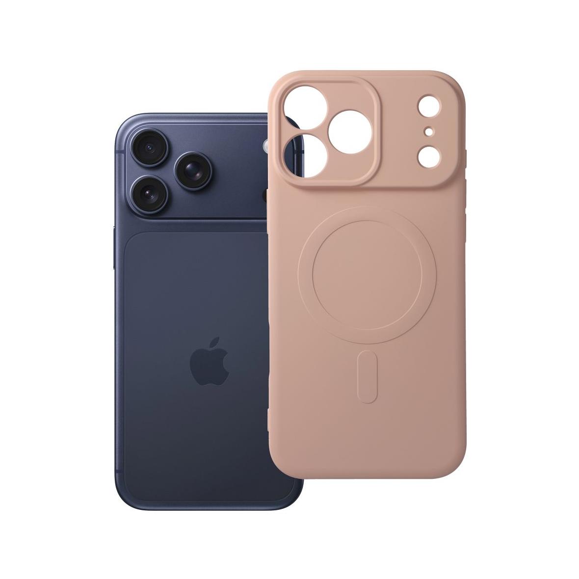 Futerał do iPhone 17 PRO MAX Silicone Mag Cover zgodny z MagSafe różowy