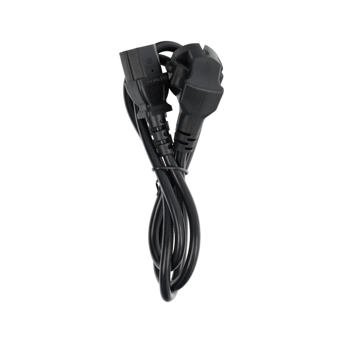 Kabel zasilający do komputera PC / drukarka / monitor 230V 16A 1 m czarny