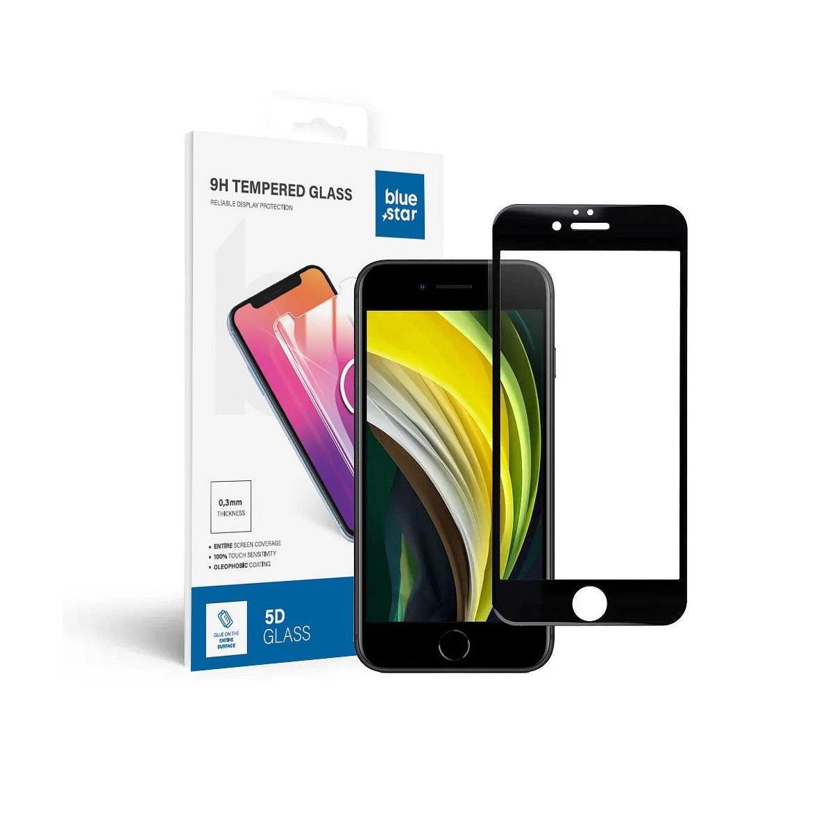 Szkło hartowane do iPhone 6 / 6S (full glue) Blue Star 5D czarne