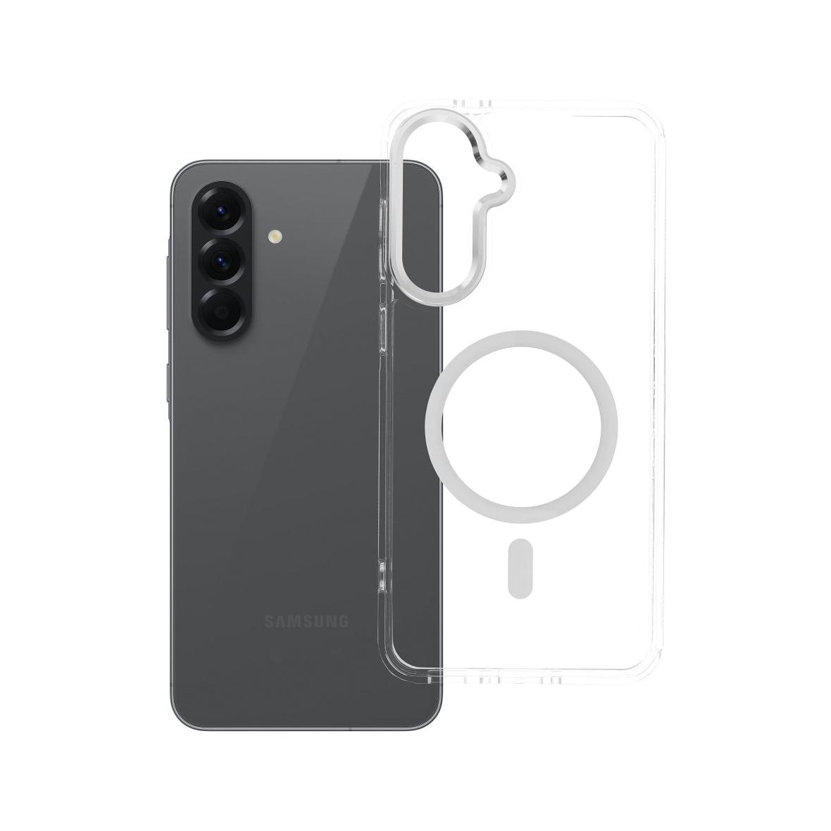 Futerał do Samsung A56 Frame Clear Hybrid Mag Cover zgodny z MagSafe transparentny