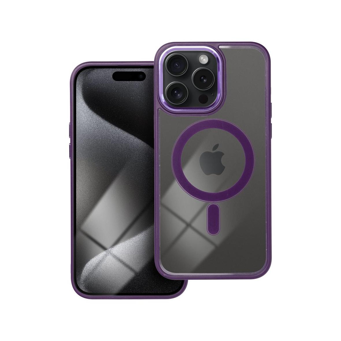 Futerał do iPhone 15 PRO MAX Color Edge Mag Cover zgodny z MagSafe fioletowy