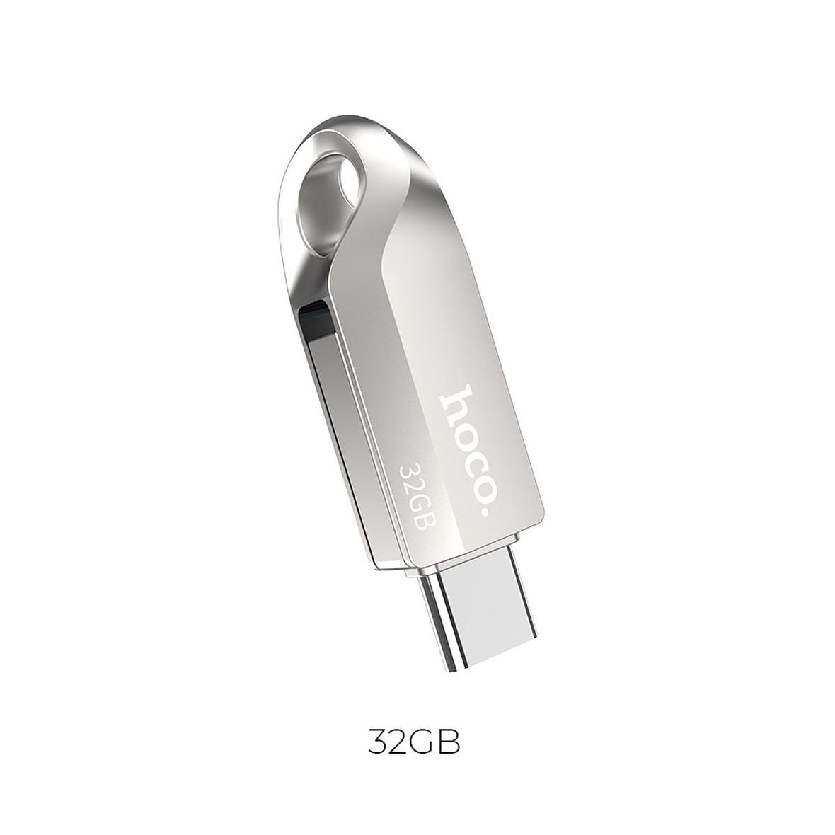 Pendrive 32GB USB 3.0 (USB A + USB C) Hoco UD8 nikiel