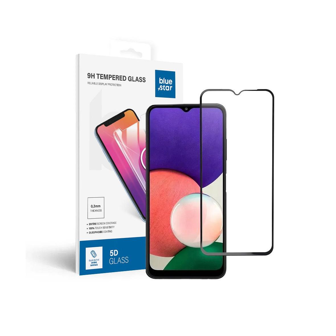 Szkło hartowane do Samsung Galaxy A22 5G (full glue / case friendly) Blue Star 5D czarne