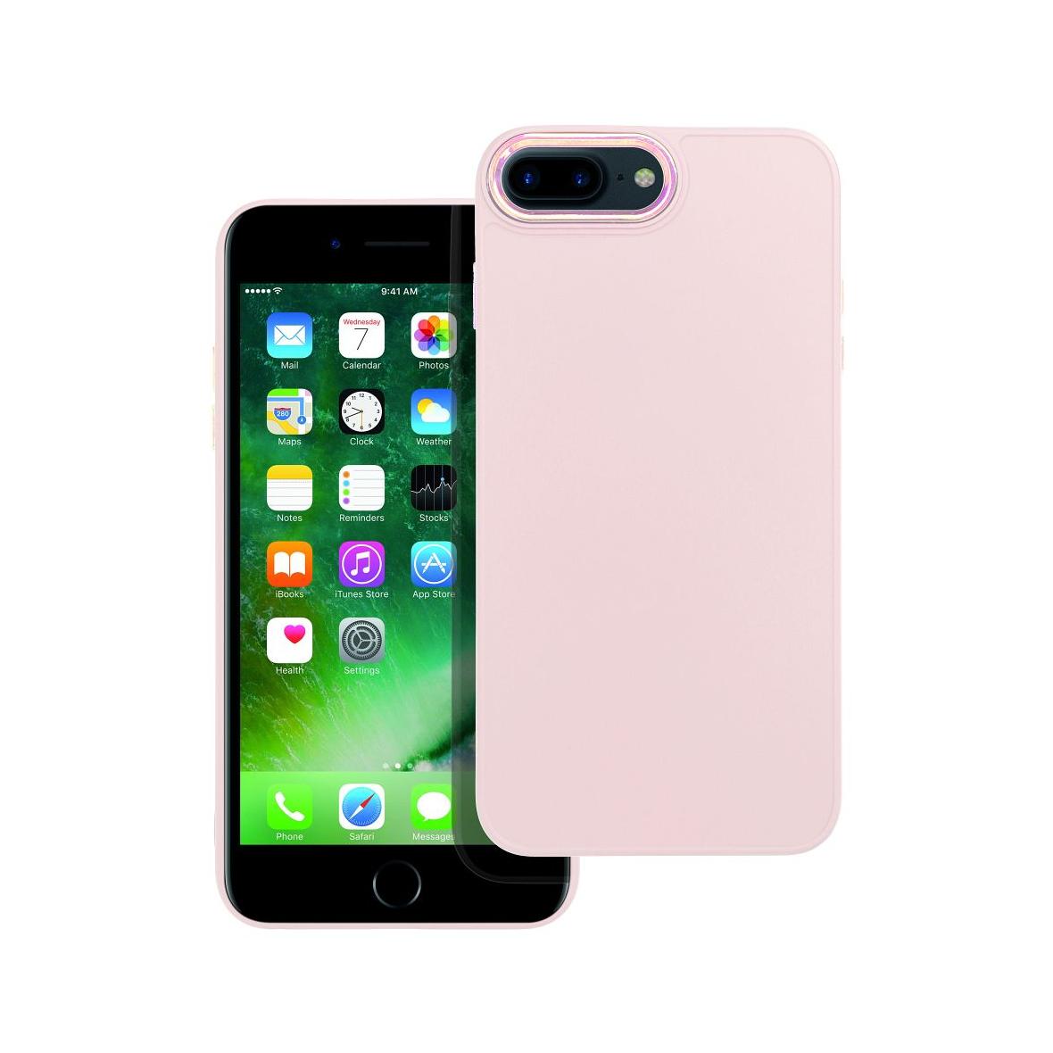 Futerał do iPhone 7 PLUS / 8 PLUS Frame pudrowy róż