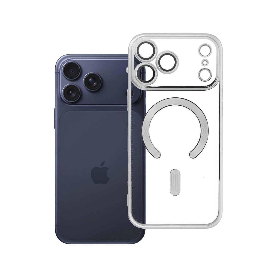 Futerał do iPhone 17 PRO MAX Electro Mag Cover zgodny z MagSafe srebrny