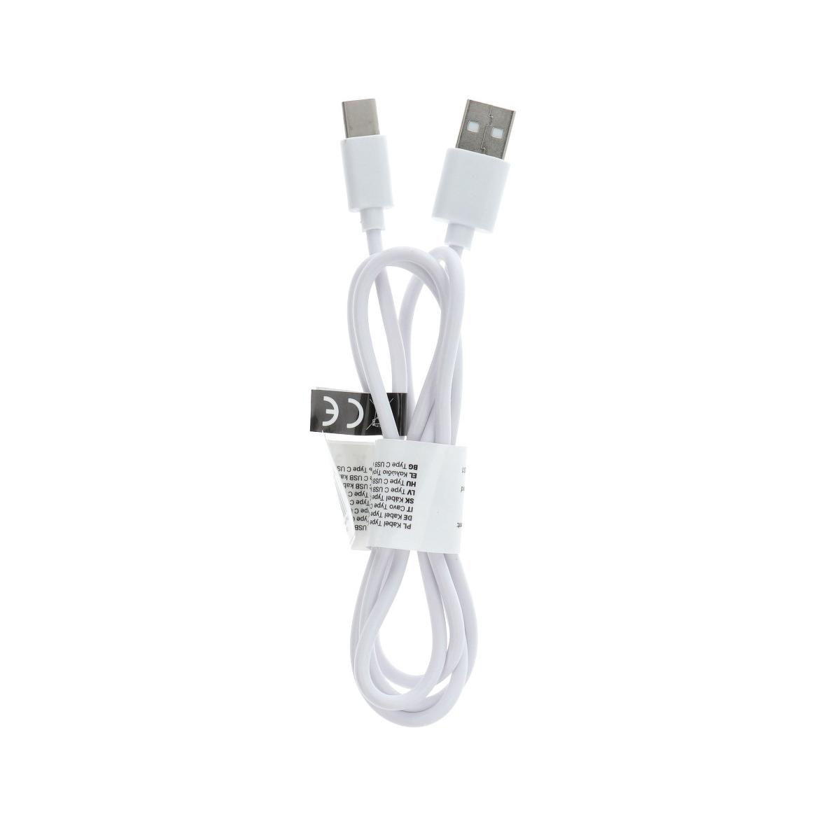 Kabel USB A do Typ C 2.0 C366 (długa koncówka 8mm) 1 m biały