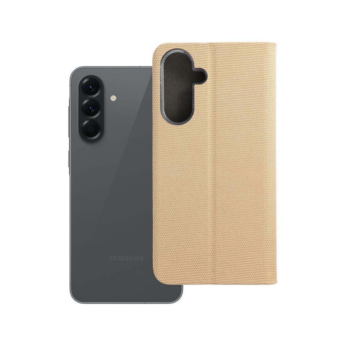 Etui z klapką na Samsung A56 5G Sensitive Book złote