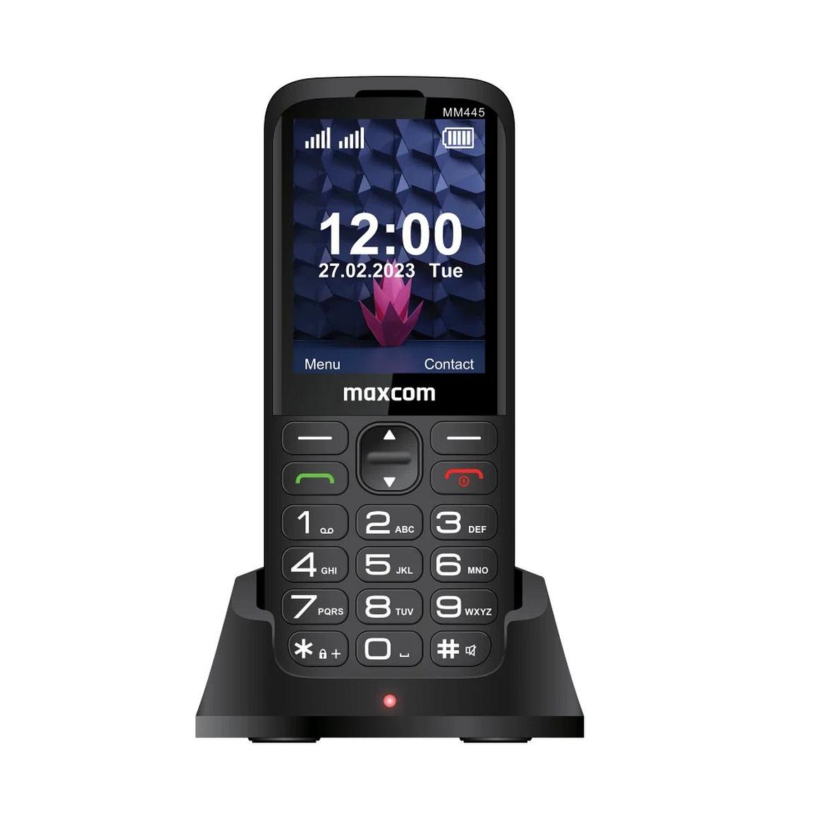 MAXCOM telefon dla seniora MM445 4G czarny