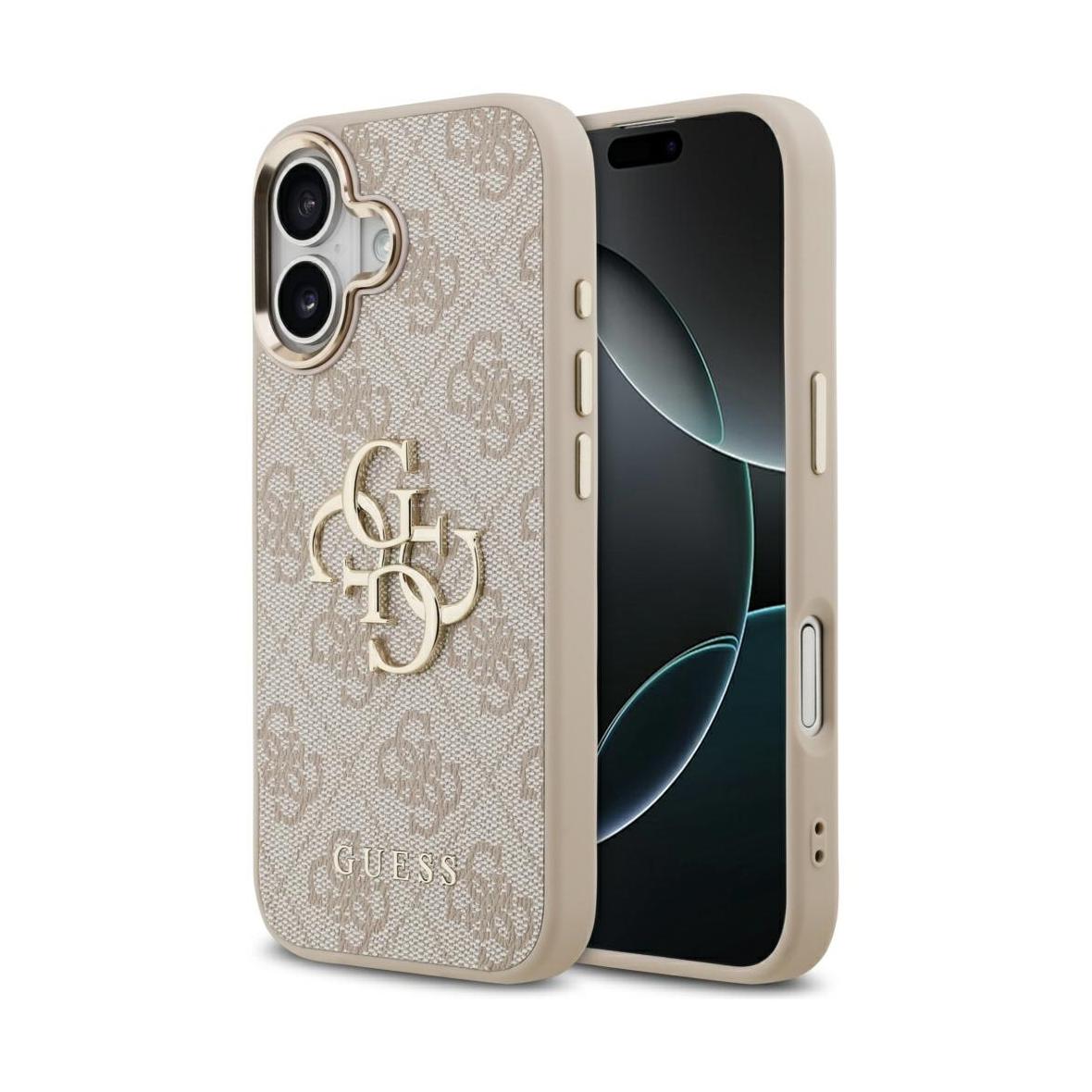 GUESS futerał do IPHONE 17 GUHCP17S4GMGCPI (PU W/ Big 4G Classic Logo) złoto różowy