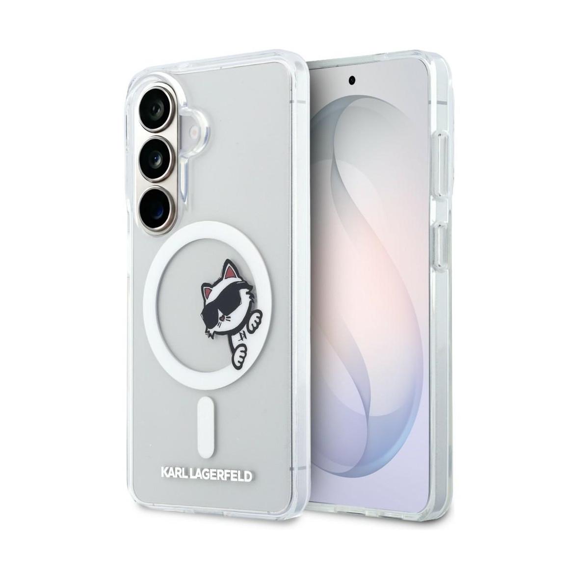 KARL LAGERFELD futerał do SAMSUNG S26 KLHMS26S6HCPSCT (Magnetic IML Peekaboo Choupette) transparentny