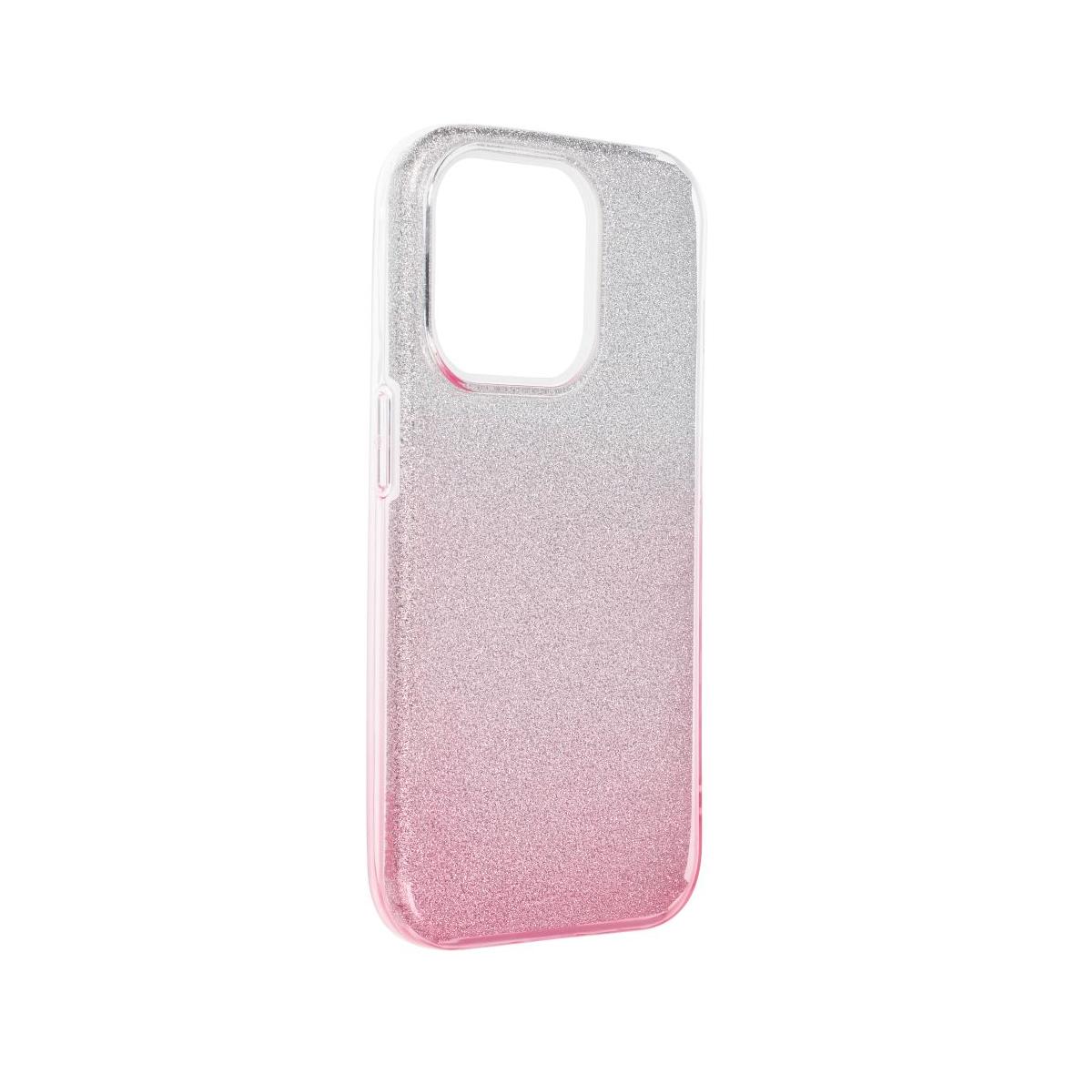 Futerał do iPhone 15 PRO Shining transparentny różowy