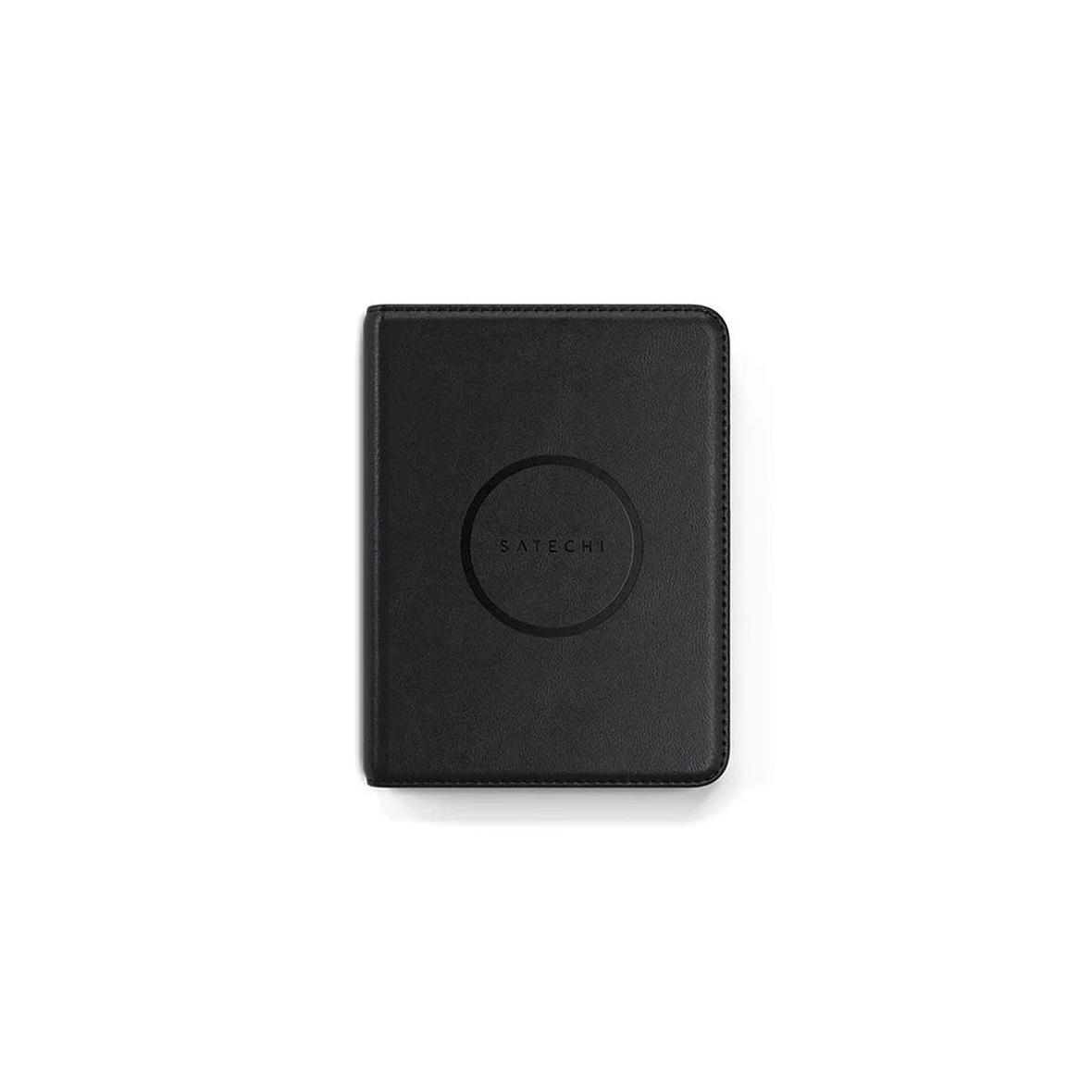 Lokalizator zgodny z Apple Find My Satechi FindAll Passport Cover w formie etui na paszport ze skóry wegańskiej ST-VPCK czarny