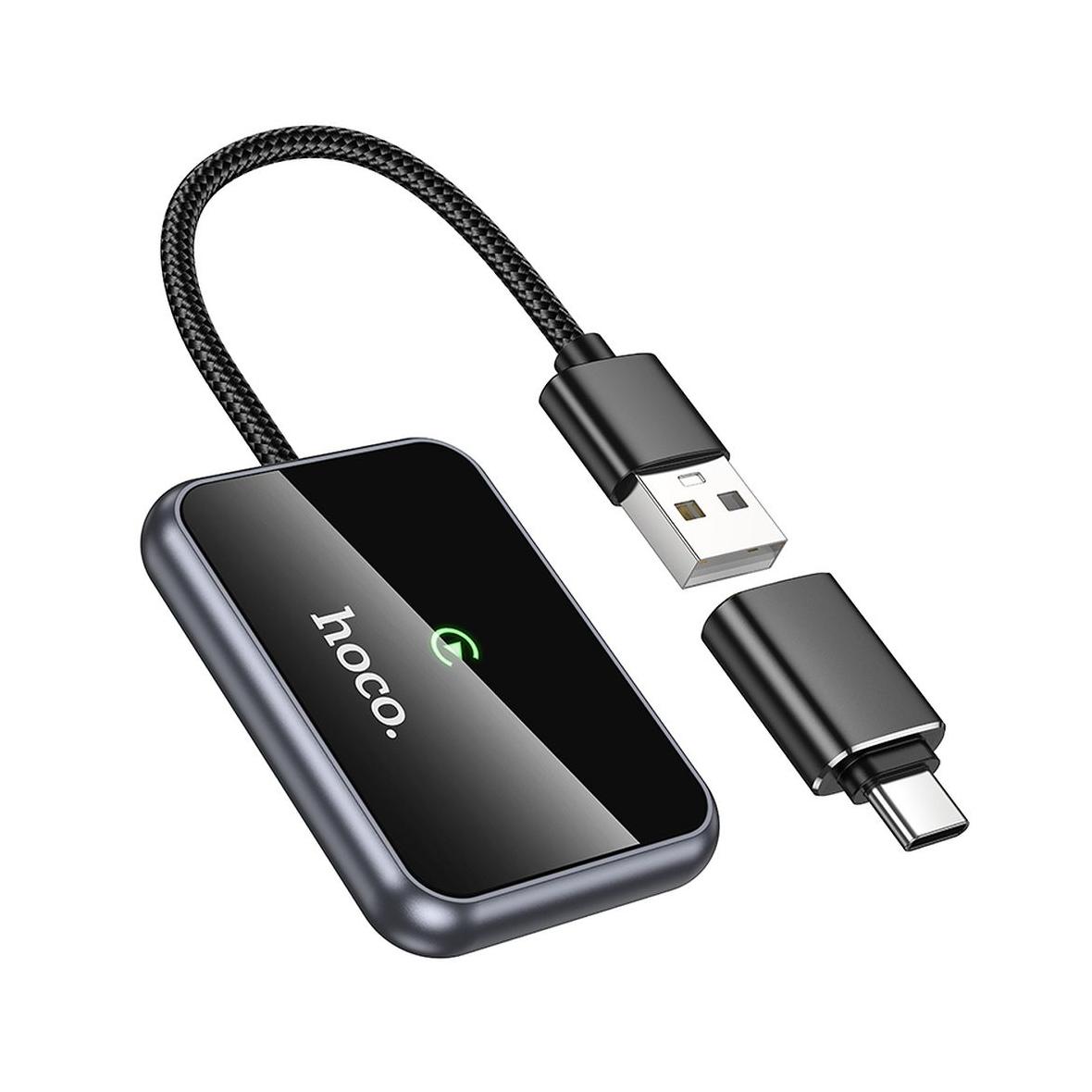 Bezprzewodowy adapter CarPlay Hoco USB A / USB C HU1 czarny