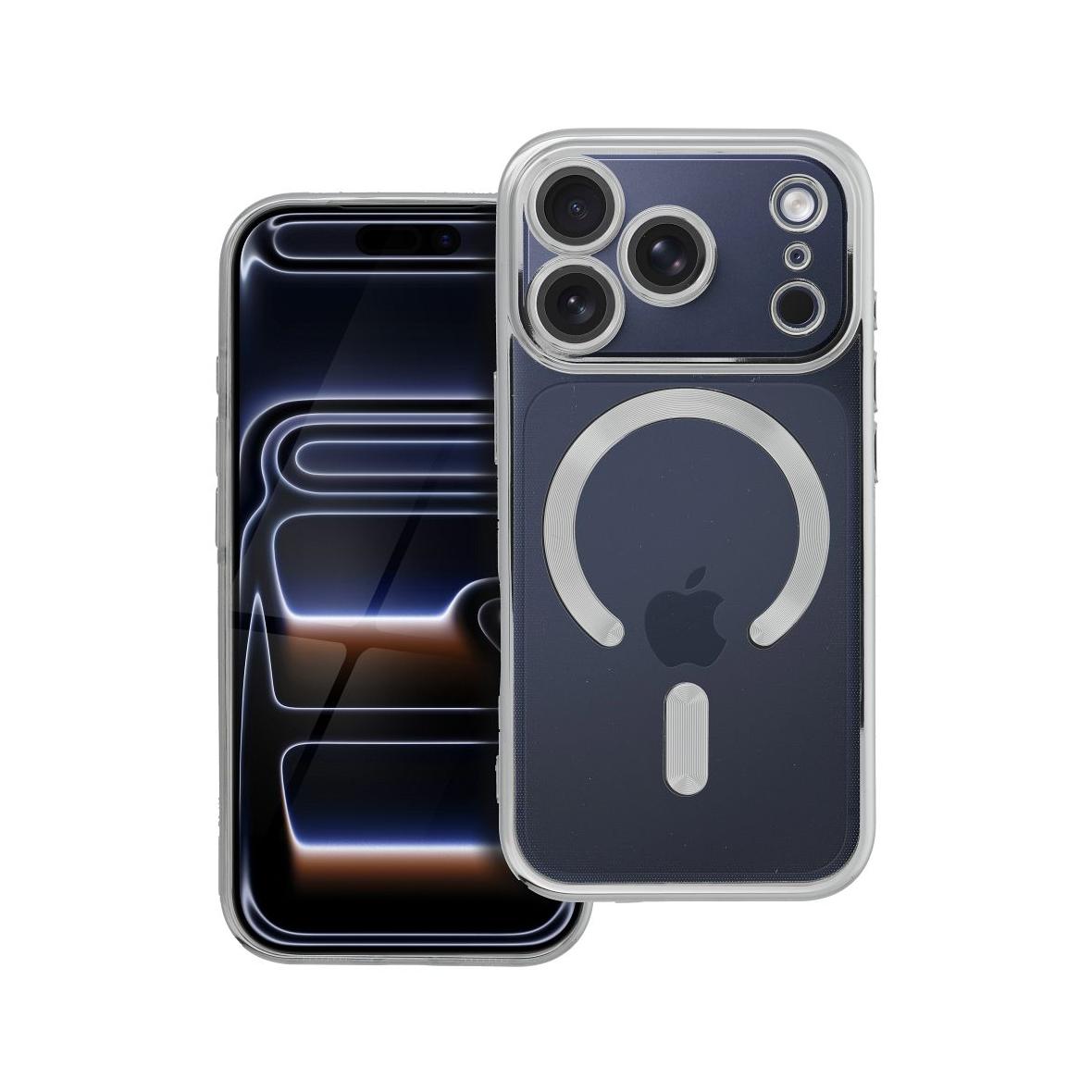 Futerał do iPhone 17 PRO Electro Mag Cover zgodny z MagSafe srebrny