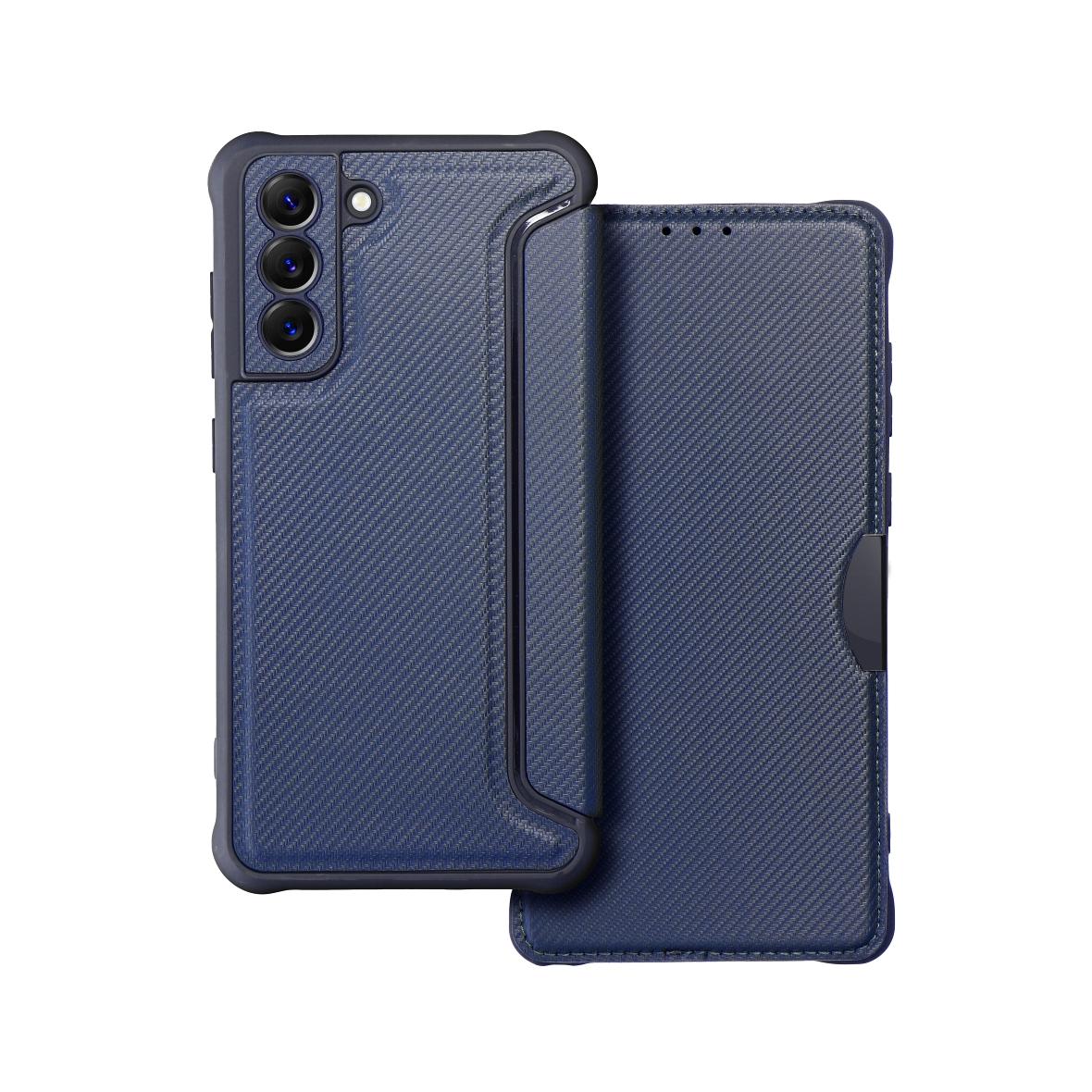 Etui z klapką na Samsung S21 FE Razor Book niebieskie