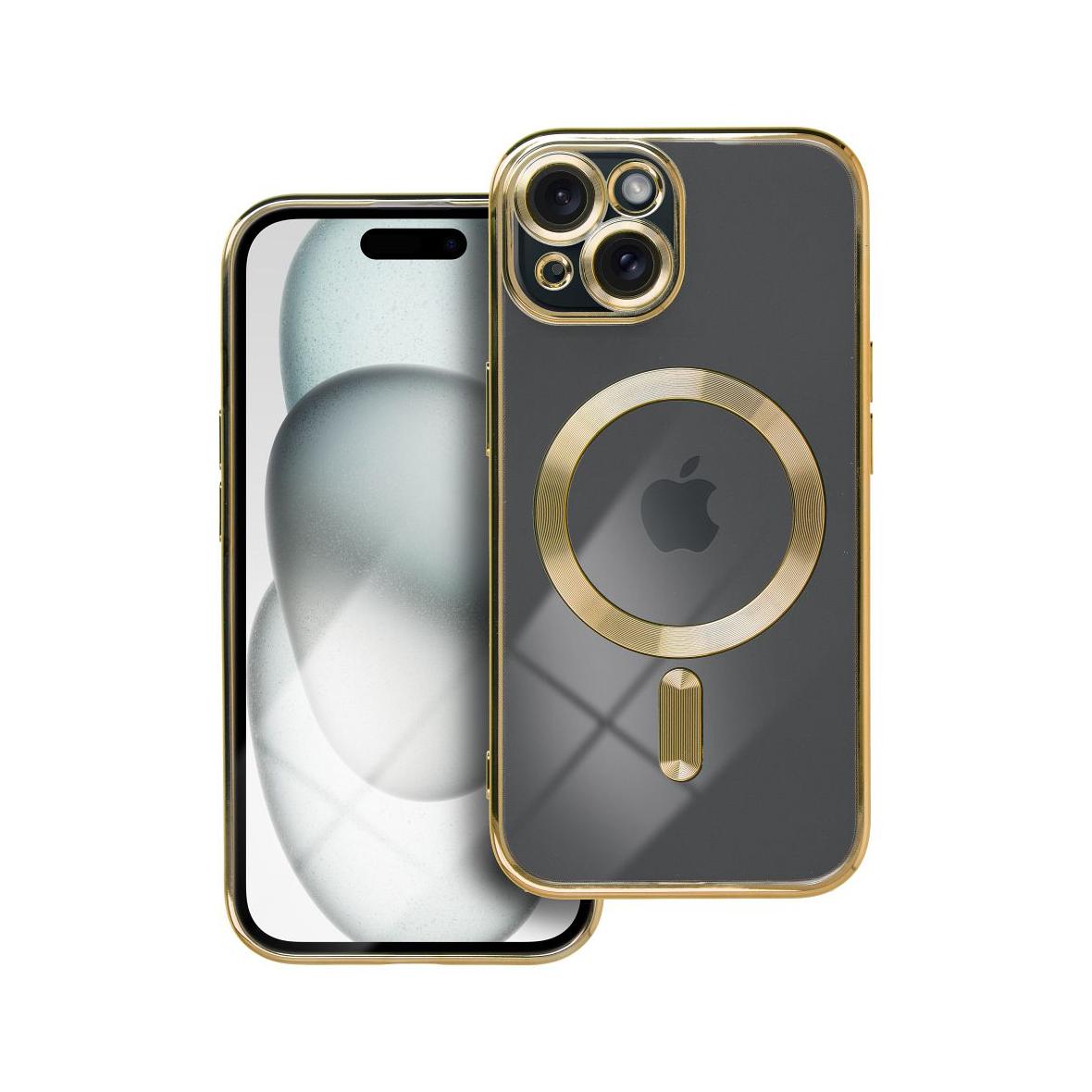 Futerał do iPhone 15 Electro Mag Cover zgodny z MagSafe złoty