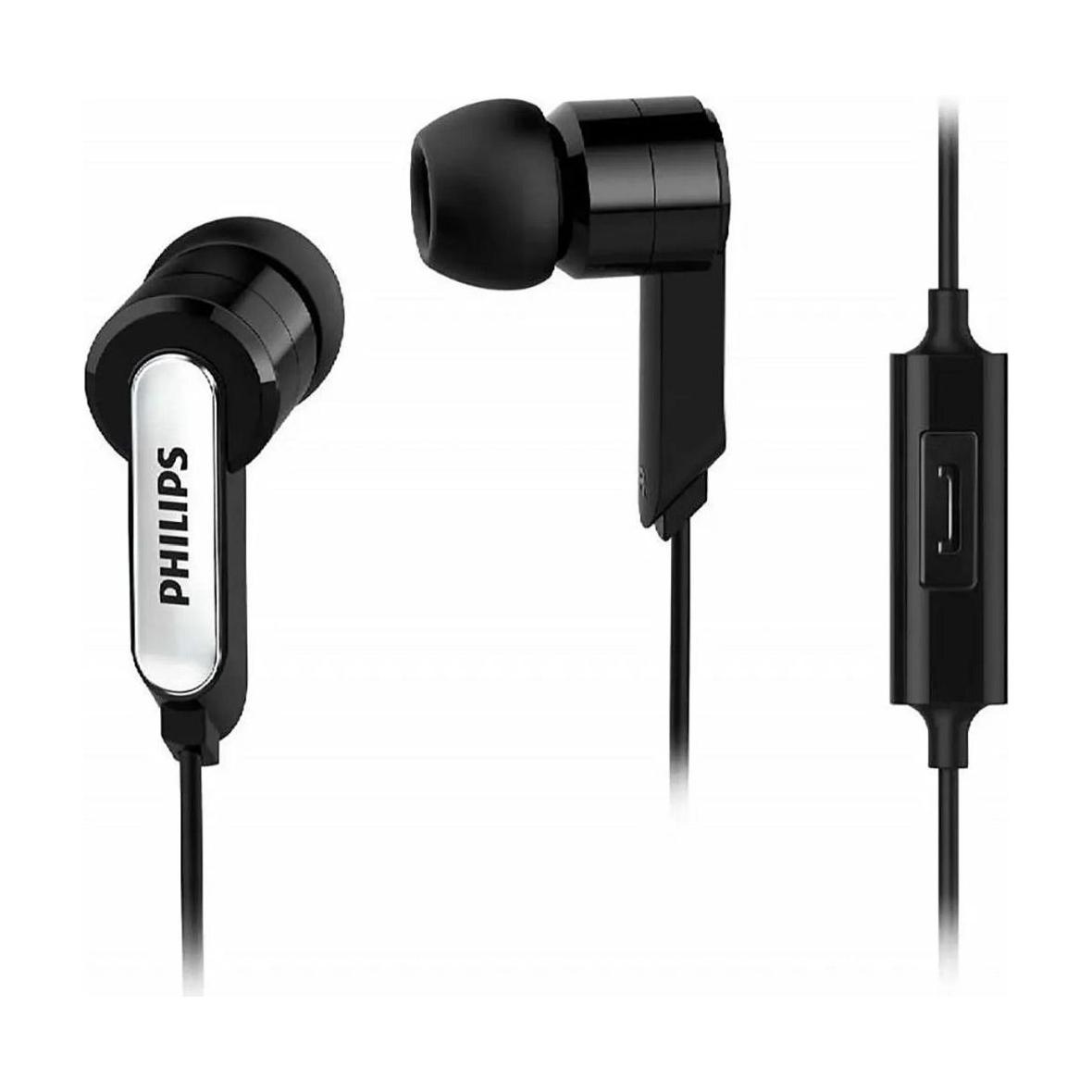 Słuchawki przewodowe z pilotem i mikrofonem jack 3,5mm PHILIPS SHE1405BK/10 czarny