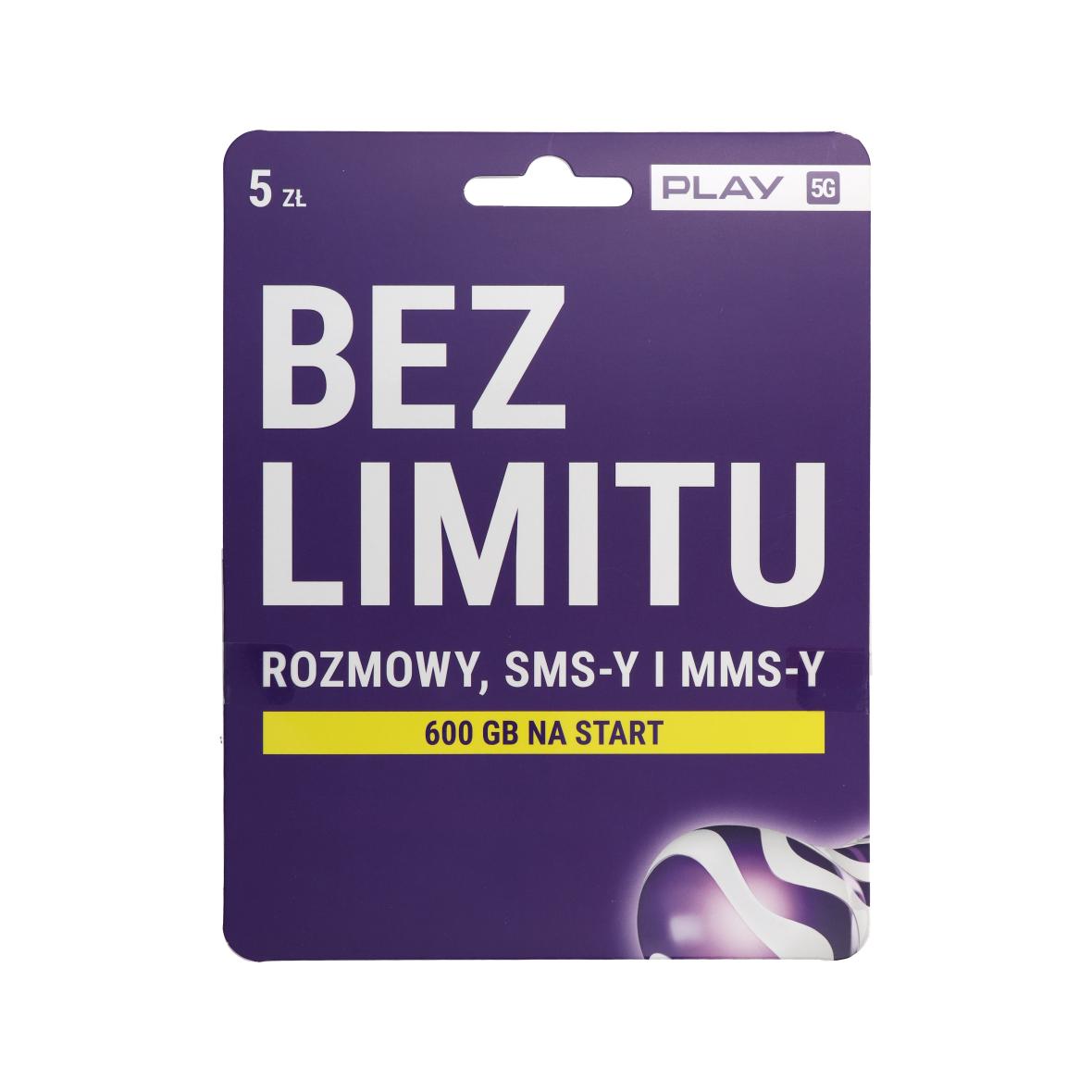 Karta Startowa Play 5 BEZ LIMITU formuła