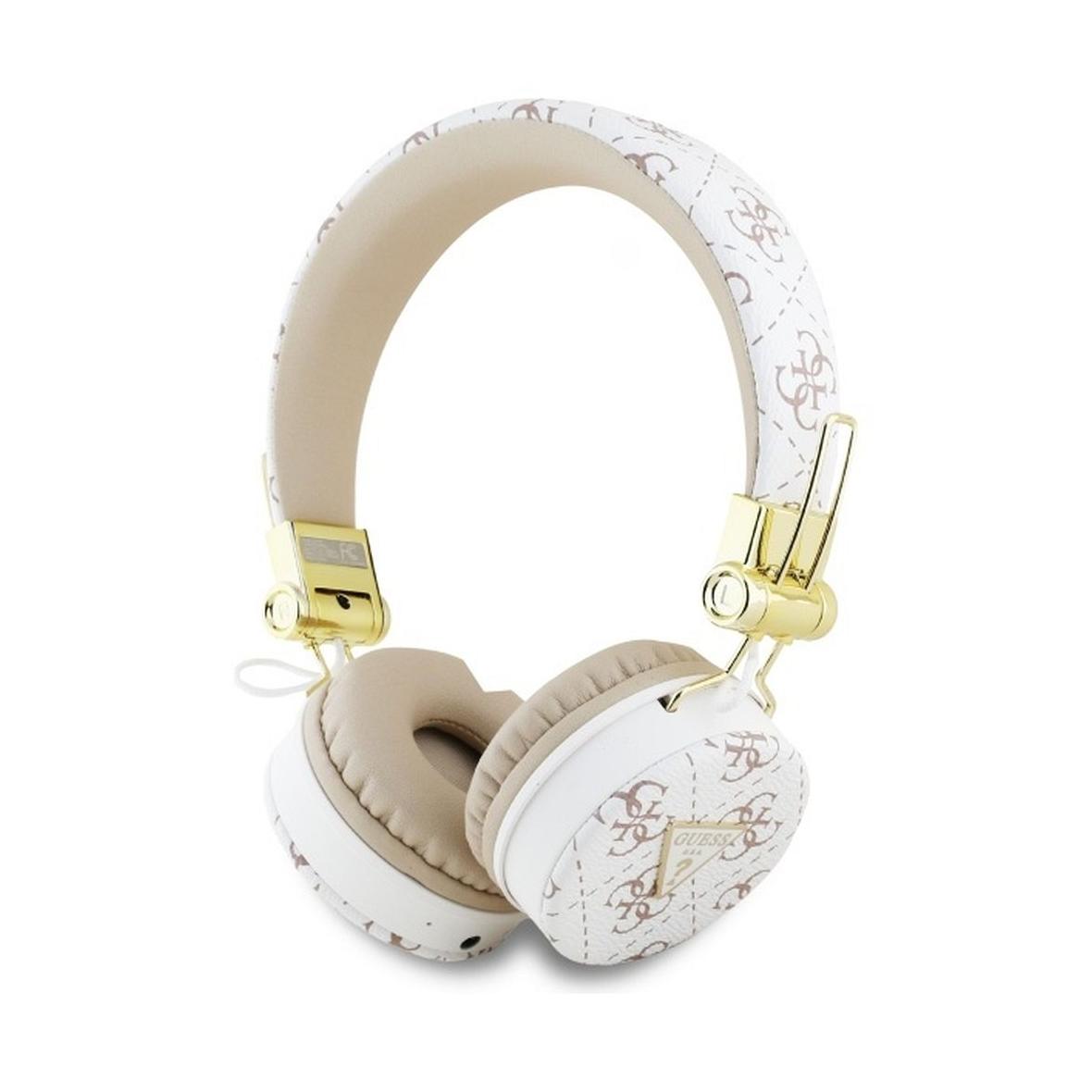 GUESS słuchawki bezprzewodowe bluetooth nagłowne ENC GUBH70E4PTMH (PU 4G Triangle Round Shape) białe