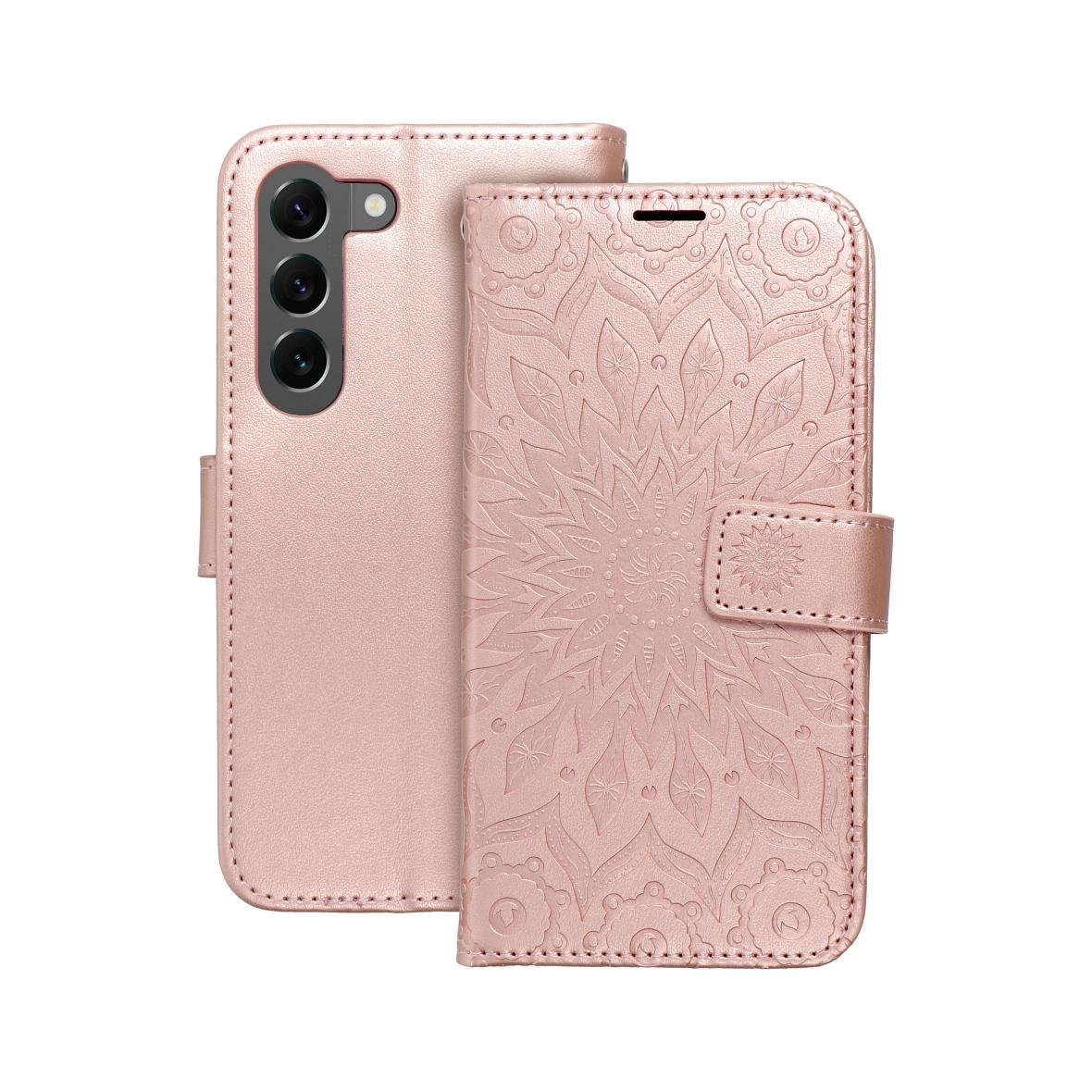 Etui z klapką na Samsung S23 Mezzo Book mandala złoto-różowe