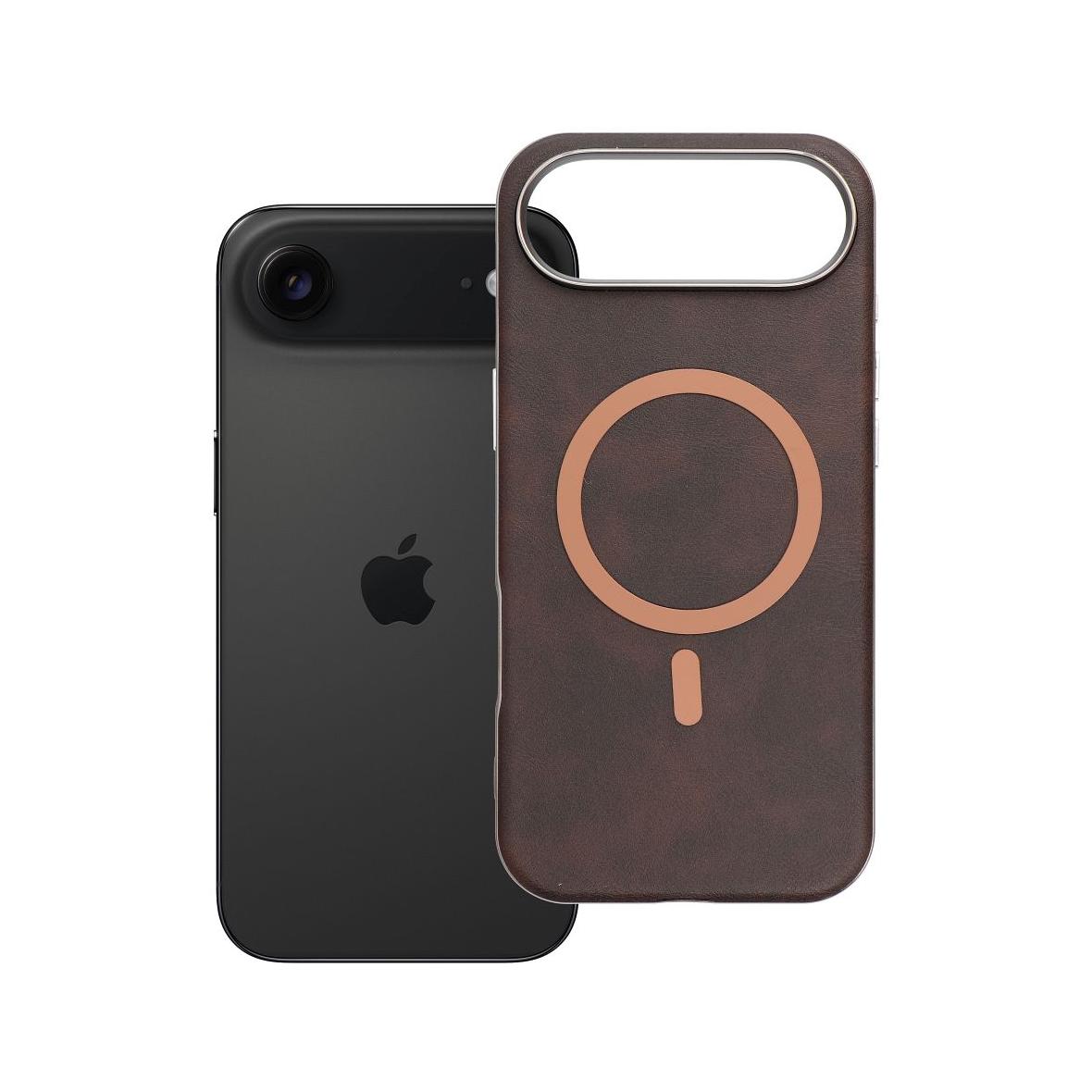 Futerał do iPhone 17 AIR Gentleman Mag Cover zgodny z MagSafe brązowy