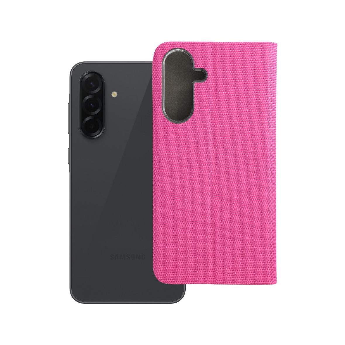 Etui z klapką na Samsung A36 5G Sensitive Book różowe