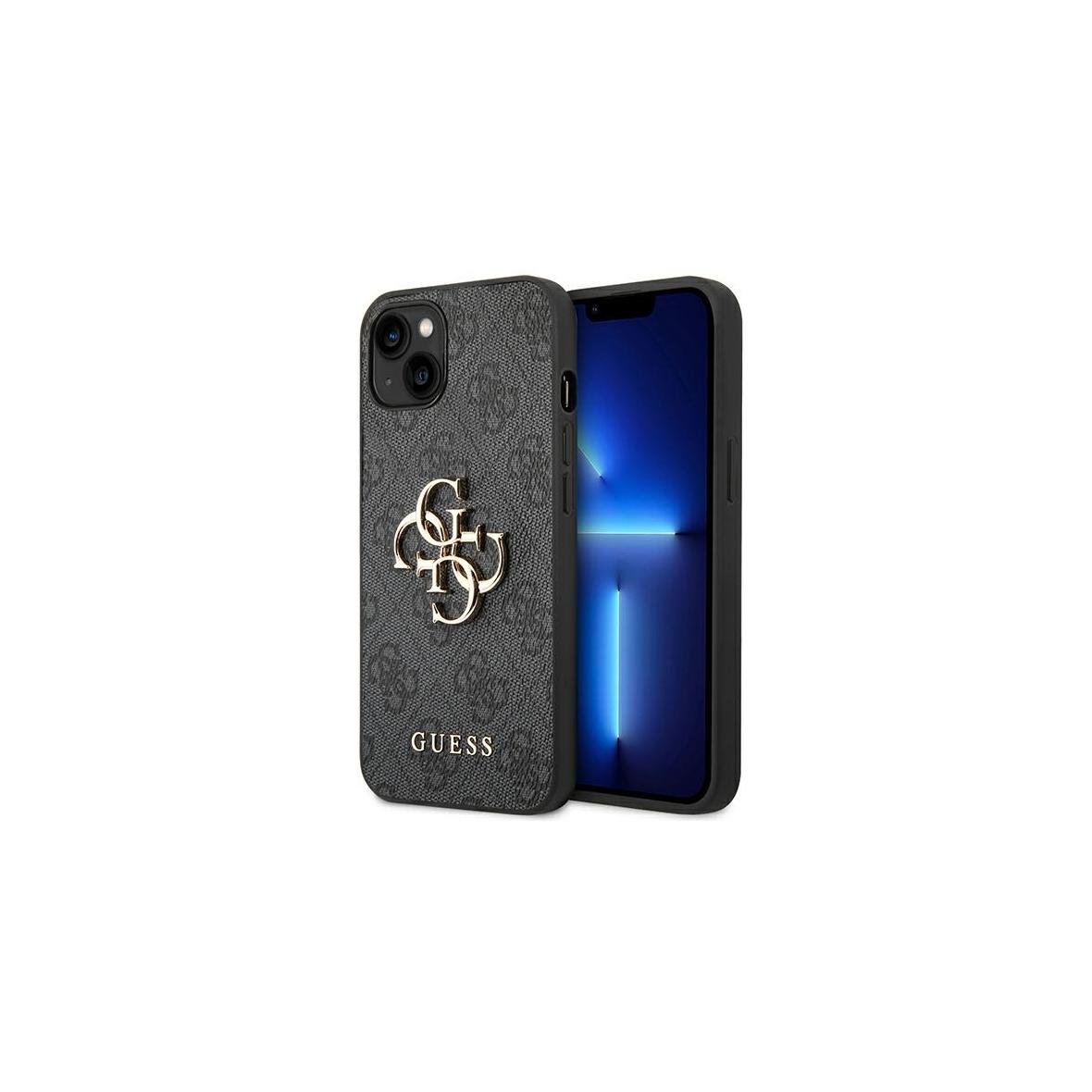 GUESS futerał do IPHONE 13 / 14 / 15 GUHCP14S4GMGGR (4G Big Metal Logo) szary