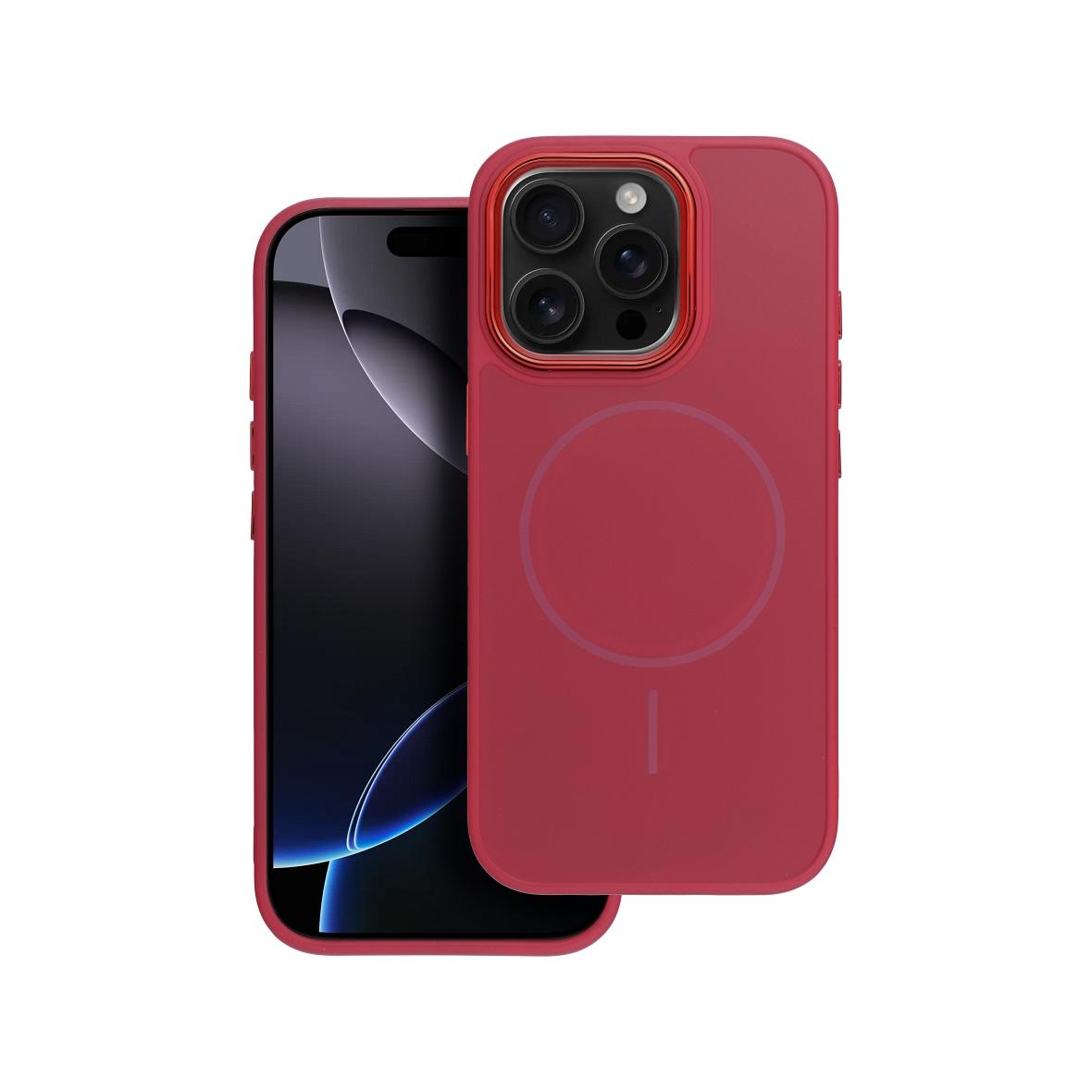 Futerał do iPhone 17 AIR Frame Mag Cover zgodny z MagSafe magenta