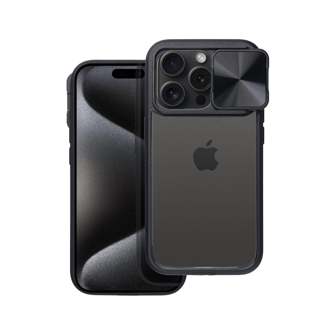 Futerał do iPhone 15 PLUS Slider czarny