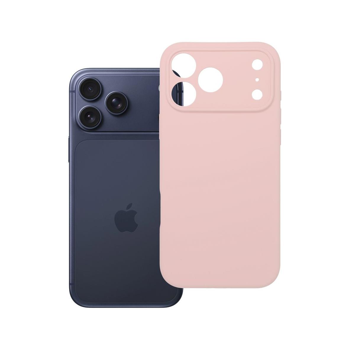 Futerał do iPhone 17 PRO MAX Silicone 2mm pudrowy róż